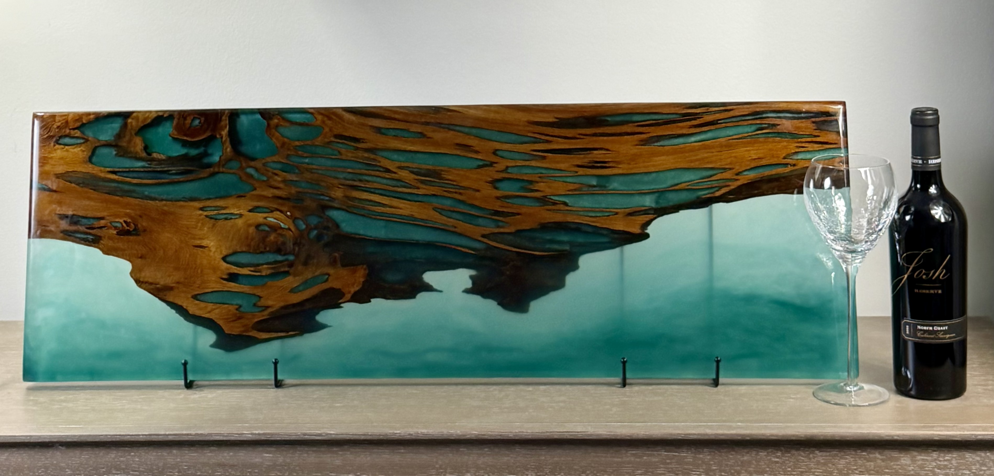 Custom epoxy wood commission